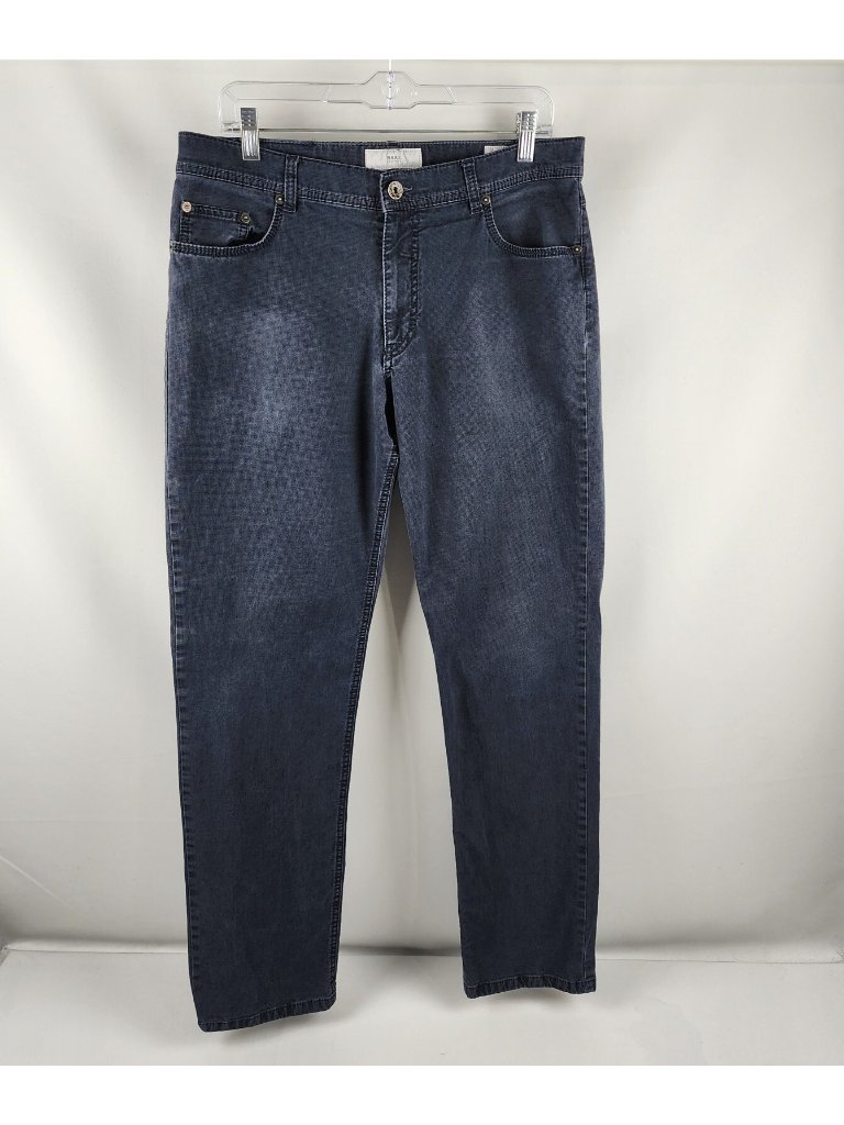 Brax Pants Mens 34x31 Blue Cooper Fancy Regular Fit Chino Pants